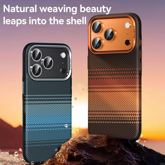 SULADA Kevlar Woven Texture Magnetic Leather Phone Case, For iPhone 18 Pro, For iPhone 18 Pro Max