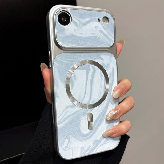 Water Ripple PC Magnetic Vegan Leather Phone Case, For iPhone Air, For iPhone 16 Pro Max