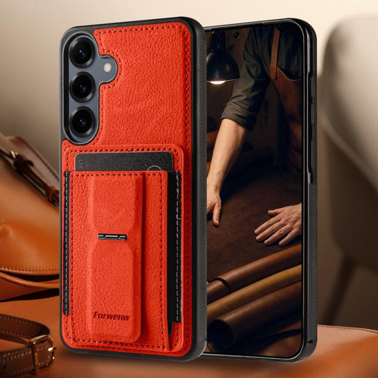 Forwenw F9 Holder Card Wallet PU Phone Case, For Galaxy A57 5G, For Galaxy A37 5G, For Galaxy A17 4G / 5G, For Galaxy A56 5G, For Galaxy A36 5G, For Galaxy A16