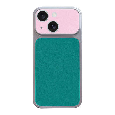 Corning Leather Textured Large Window Phone Case, For iPhone 15 Plus