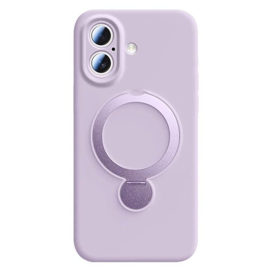Liquid Silicone 360 Rotating Holder Magnetic Phone Case, For iPhone 17, For iPhone 16 Pro Max
