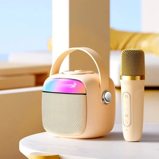 Havit P1 Portable Singing Home Wireless Bluetooth Speaker Microphone Set, Single-microphone, Dual-microphone Utrano