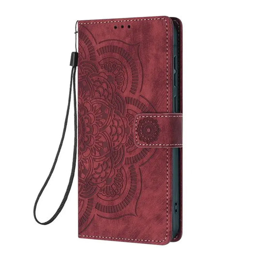 Mandala Embossed Retro Frosted Leather Phone Case, For iPhone 14 Pro Max, For iPhone 7 / 8 / SE 2022, For iPhone 13 Pro Max, For iPhone 13 Pro