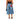 Patchwork Checkered Washed Seven-Quarter Denim Pants