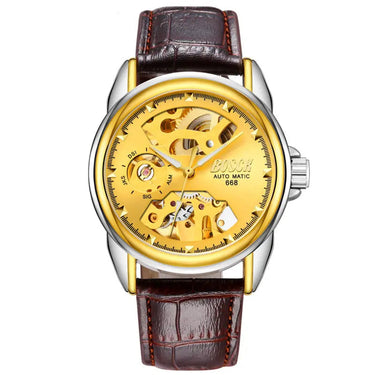 Pausini automatic mechanical watches Mens watch Korean business hollow waterproof mechanical watch wholesale gift