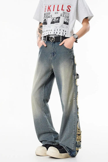 Ripped Jeans Men Style Trendy Loose Breathable