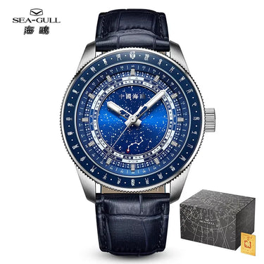 Seagull 24 Solar Terms Men Watch Star Calendar Luxury Watches Creative Big Dipper Automatic Mechanical Wristwatch Reloj New 1078