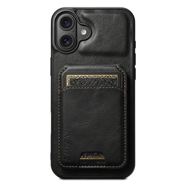 Suteni H02 Leather Wallet Stand Back Phone Case, For iPhone 17 Pro Max, For iPhone 17 Pro, For iPhone 17, For iPhone Air, For iPhone 16e, For iPhone 16 Pro Max, For iPhone 16 Pro, For iPhone 16 Plus
