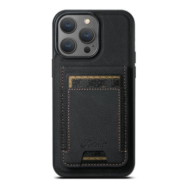Suteni H17 Litchi Texture Leather MagSafe Detachable Wallet Phone Case, For iPhone 12 Pro, For iPhone 17e / 16e