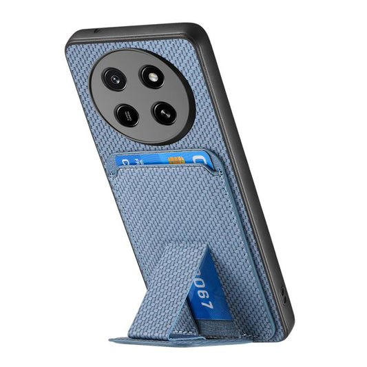 Carbon Fiber Card Bag Fold Stand Phone Case, For Honor 600 Pro Global, For Honor 600 Global, For Honor Magic7 Pro, For Honor Magic6 Pro