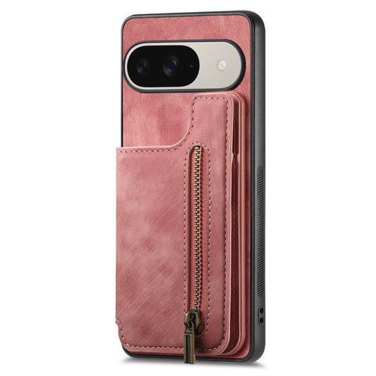 Retro Leather Zipper Wallet Back Phone Case, For Google Pixel 11 Pro XL, For Google Pixel 11, For Google Pixel 11 Pro, For Google Pixel 10 Pro XL