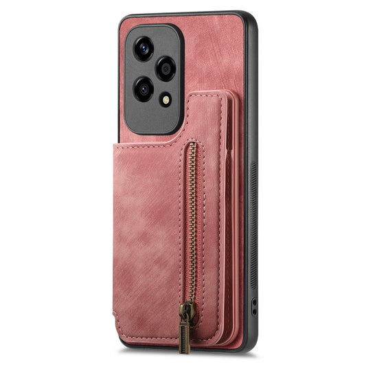 Retro Leather Zipper Wallet Back Phone Case, For Honor 50 SE, For Honor X50i / 90 Lite