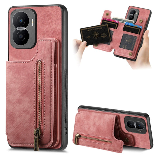 Retro Leather Zipper Wallet Back Phone Case, For Honor 70, For Honor 60 Pro, For Honor 60, For Honor 50
