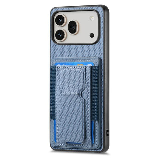 Carbon Fiber Fold Stand Elastic Card Bag Phone Case, For Honor 600 Pro Global, For Honor 600 Global, For Honor Magic7 Pro