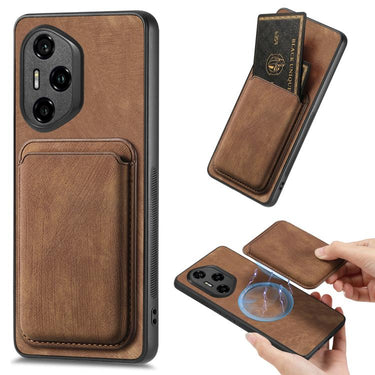 Retro Leather Card Bag Magnetic Phone Case For Honor 300 Pro,Honor 300,Honor X60 Pro 5G,Honor X60 5G