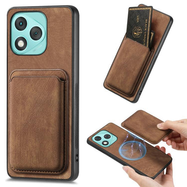 Retro Leather Card Bag Magnetic Phone Case For Honor 300 Pro,Honor 300,Honor X60 Pro 5G,Honor X60 5G