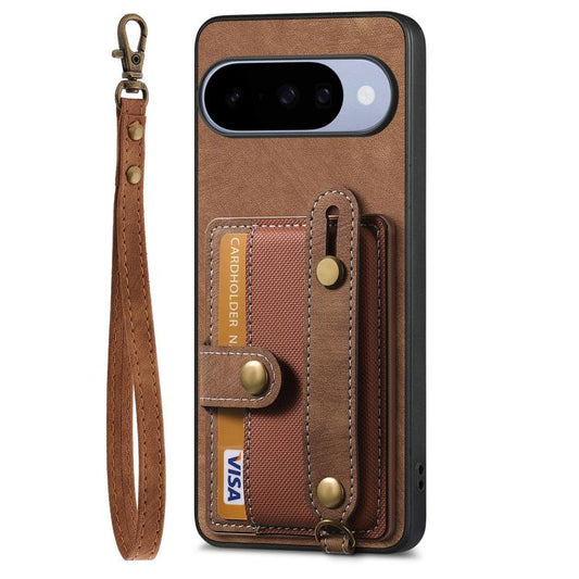 Retro Cross Wristband Wallet Leather Back Phone Case, For Google Pixel 11 Pro XL, For Google Pixel 11, For Google Pixel 11 Pro, For Google Pixel 10 Pro XL