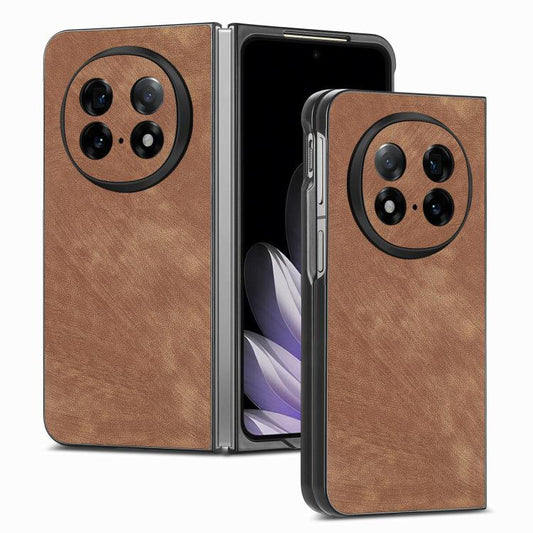 Vintage Leather PC Back Cover Phone Cas, For OPPO Find N5