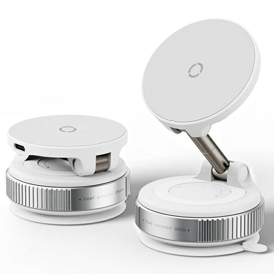 X68W 15W Wireless Charging Vacuum Suction Cup Foldable Car Dashboard Magnetic Phone Holder, X68W