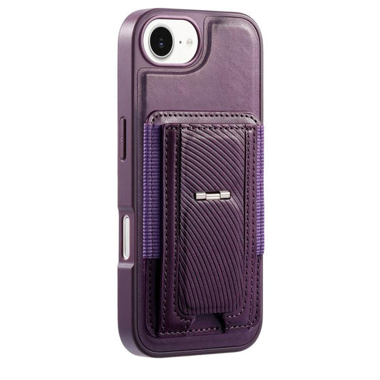 CaseNeo Fold Holder Retro Elastic Card Bag Magnetic Back Phone Case, For iPhone 17e / 16e, For iPhone 17 Pro Max, For iPhone 17 Pro, For iPhone 17, For iPhone Air, For iPhone 16 Pro Max