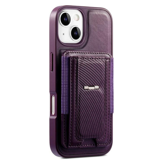 CaseNeo Fold Holder Retro Elastic Card Bag Magnetic Back Phone Case, For iPhone 15, For iPhone 14 / 13, For iPhone 14 Pro, For iPhone 14 Pro Max, For iPhone 13 Pro Max, For iPhone 13 Pro
