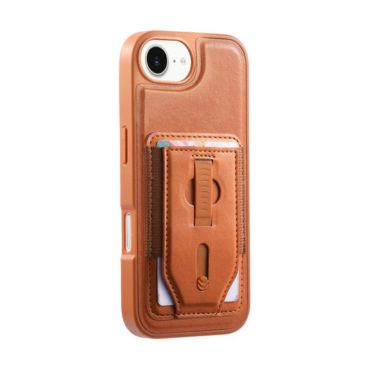 CaseNeo Retro Wristband Elastic Card Bag Magnetic Back Phone Case, For iPhone 17