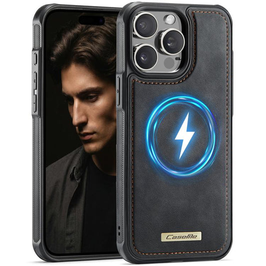 CaseMe C69 Series Magnetic Vegan Leather Back Phone Case, For iPhone 14 Pro, For iPhone 14 Pro Max, For iPhone 13 Pro Max, For iPhone 13 Pro