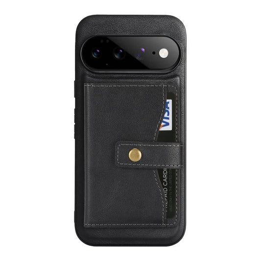 Kalebol Magnetic Button Card Bag MagSafe Ring Leather Phone Case, For Google Pixel 11 Pro XL, For Google Pixel 11, For Google Pixel 11 Pro