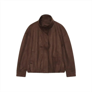 Stand up collar long sleeved casual spring jacket