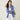Stylish Blue Checkered Shirt Blazer for WomenFashionable and Youthful Top
