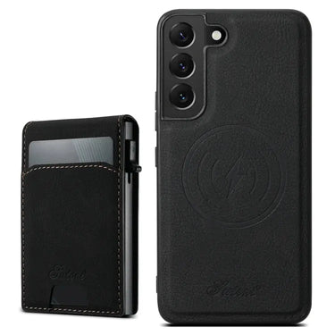 Suteni H19 Litchi Texture 2-in-1 MagSafe Removable Card Case Back Phone Case, For Samsung Galaxy S22+ 5G, For Samsung Galaxy S22 5G, For Samsung Galaxy Note20 Ultra 5G, For Samsung Galaxy Note20 5G