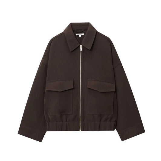 Sweet style pocket embellished jacket for spring