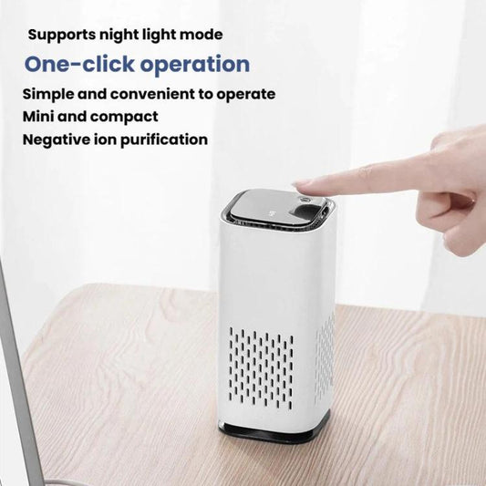 Car Air Purifier Home Office Desktop Negative Ion Compact USB Odor Purifier, A1
