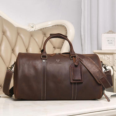 HUMERPAUL MH475 Leather Travel Tote Bag Men Casual Travel Bag, MH475