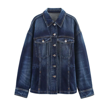Versatile washed denim jacket
