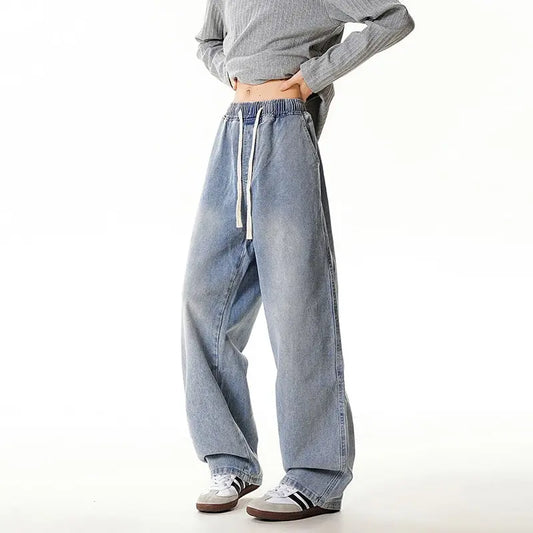 Vintage Men's Jeans Washed Straight Leg Pants