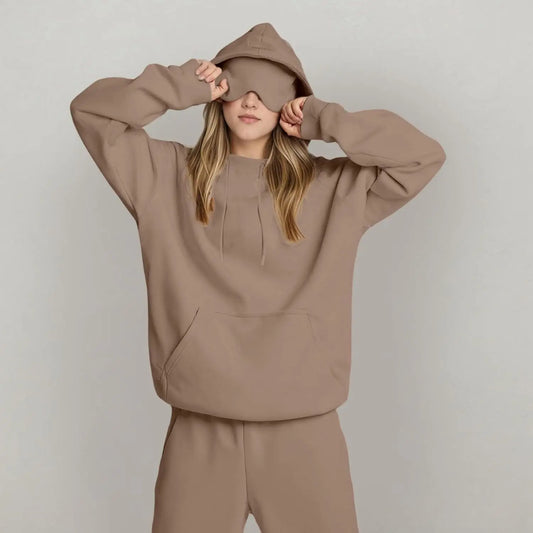 Women's Fashion Solid Color Hooded Top