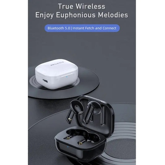 awei T36 Bluetooth 5.0 True Wireless Stereo Bluetooth Earphone, T36(White), T36(Black) Utrano