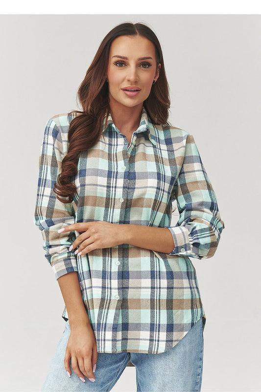 Long sleeve shirt model 223228 Makadamia
