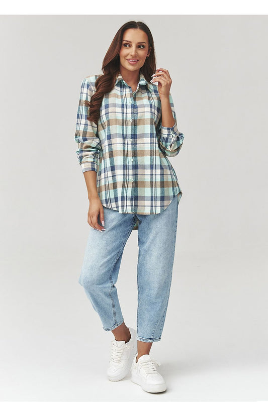 Long sleeve shirt model 223228 Makadamia