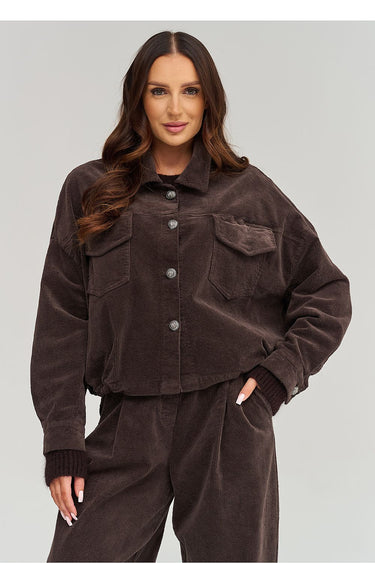 Corduroy jacket model 232013 Makadamia