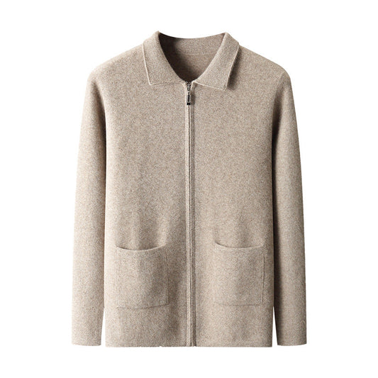 New Men's Cardigan Long Sleeve Sweater Coat