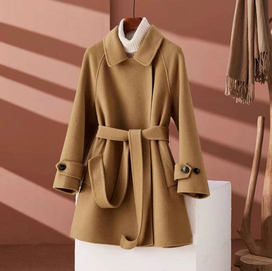 Fashion Personality Reversible Cashmere Coat Women