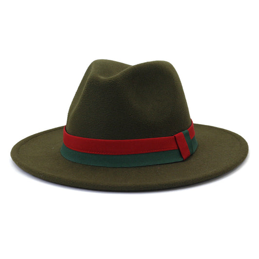 Big Brim British Style Woolen Jazz Top Hat