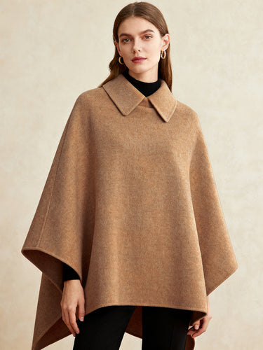 Long Woolen Cape Coat That Flatters Your Figure And Creates A Slimming Elegant Look