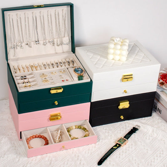 Jewelry Storage Box High-grade Exquisite Necklace Earrings Gold Jewelry Hand Jewelry Box