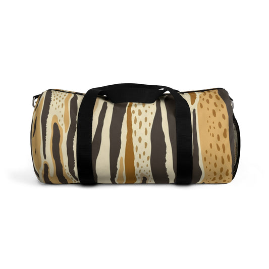 Animal Print Duffel Bag — Safari Stripe Travel Gym Bag  