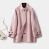 Double-sided Cashmere Women's Mid-length Waist Slimming Woolen Coat  