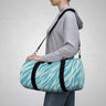 Blue Zebra Print Duffel Bag — Travel Gym Weekend Bag  