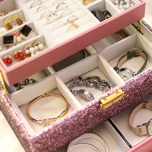 Organizing Box Flannel Storage Jewelry Box Jewelry Tray  